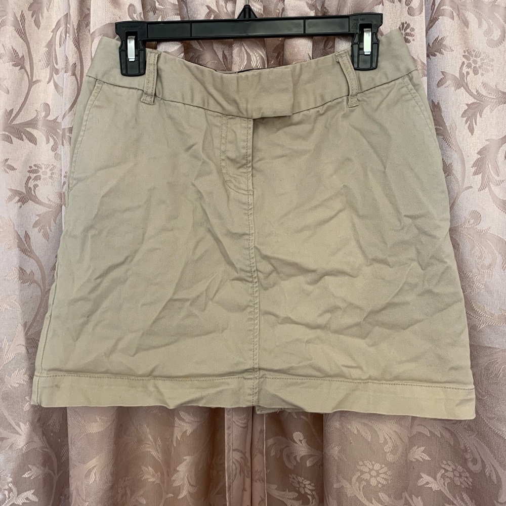 Khaki mini skirt